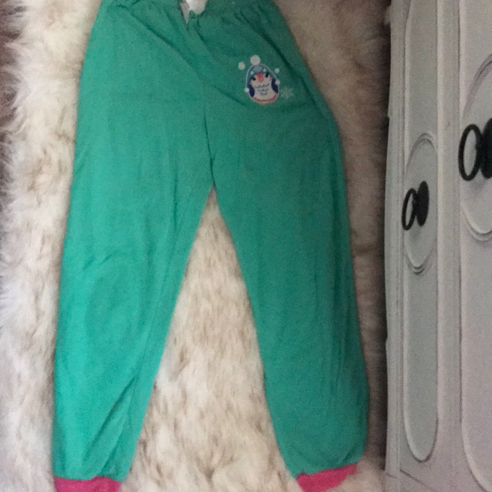 Green pajama pants